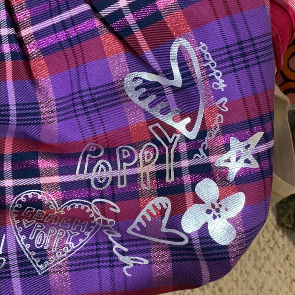 💋SOLD Coach NWT tartan purple glam purse bag - Picture 2 of 5